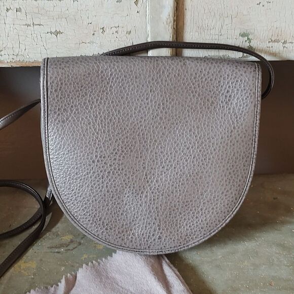 🔥2X HP🔥Christian Dior Leather Gray Pebble Pochette Bag Dior Logo Dust Bag - Picture 2 of 13